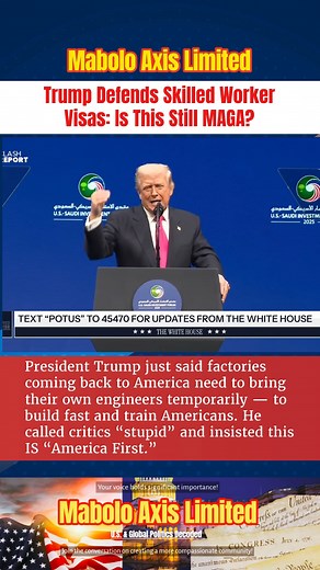 Trump Defends Skilled Worker Visas: Is This Still MAGA?😬 President Trump just said factories coming back to America need to bring their own engineers temporarily — to build fast and train Americans. He called critics “stupid” and insisted this IS “America First.” Some supporters are cheering the realism; others feel betrayed. The truth? The U.S. has a real shortage of advanced manufacturing & chip engineers right now. Short-term visas have been used by every administration (yes, including Trump