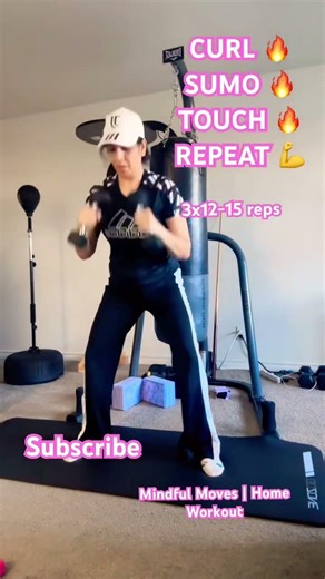 Biceps Curl to Sumo Squat 🔥 Full Body Dumbbell Burn#trending #homeworkout #fitnessshorts