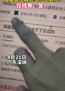 电脑显示屏进虫子怎么办？在线等，急！