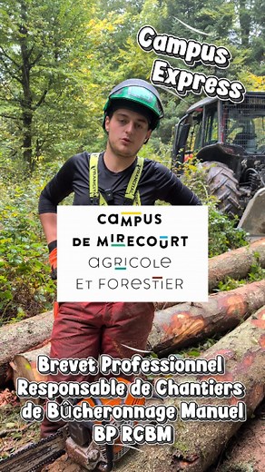 🎥 Immersion en forêt avec Maxence, apprenant en BP RCBM au CFA/CFPPAF des Vosges (Mirecourt) ! Sur le secteur de Chaumousey, nous avons rejoint Maxence en plein chantier forestier 🌳 Au programme : débardage, sécurité, travail en équipe, gestion du terrain… bref, du vrai terrain comme on l’aime 💪 👉 Maxence nous partage ce qui l’a motivé à rejoindre le Brevet Professionnel Responsable de Chantiers de Bûcheronnage Manuel, ses ambitions, et ce que cette formation lui apporte chaque jour. 📣 Si t
