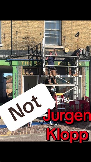 Jürgen Klopp we know MG Building Maintenance only wants staff with a great track record, but this is not him so please don’t stop him and ask for his autograph. It is Simon from Team MG. 💙💪 putting the new shop front in in Downham ##JürgenKlopp##MGBuildingMaintenance##ShopFront