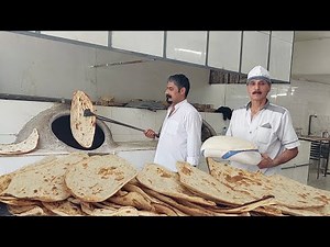 The most famous Iranian lavash bread: oven-baked lavash bread