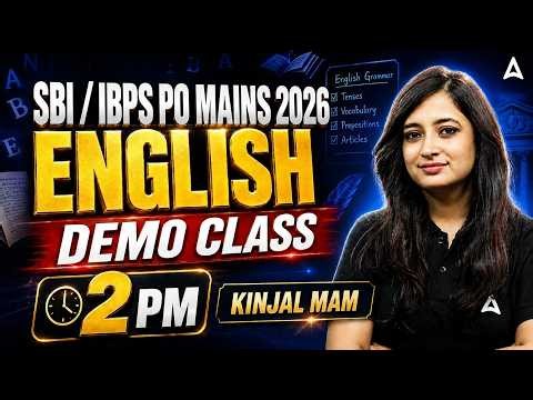 SBI & IBPS PO Mains 2026 Winners Batch | English Demo Class by Kinjal Mam