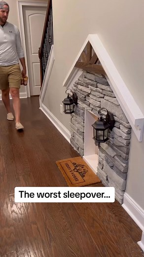 When your sleepover spot feels more like a trap! 😅🚪 #SleepoverFails #HomeHumor | Daniel Kingston