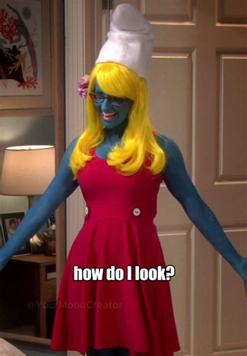 Melissa Rauch can’t forget the day she was a Smurfette on the Big Bang Theory set 😱 #MelissaRauch #Bernadette #bernadetterostenkowski #tbbt #thebigbangtheory