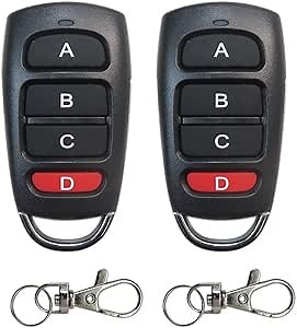 2 Packs Remote Control Duplicator, Universal 433 MHZ Replacement Garage Door Electric Gate
