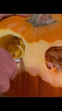 Pumpkin Carving: Artist Transforms Pumpkin into Skeleton Head || WooGlobe