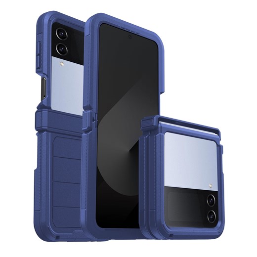 Asuwish Compatible with Samsung Galaxy Z Flip 4 5G 2022 Phone Case Hybrid Rugged Shockproof Hard Protective Drop Proof Full Body Heavy Duty Mobile Cell Cover for ZFlip4 Z4 Flip4 4Z Women Men Blue