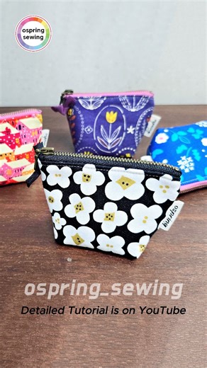 ospring_sewing on Instagram‎: "How to make a fabric pouch 💝 It is filled with luck and happiness. Carry it in your bag, and it might just bring a smile to your day! Perfect for holding small everyday items or coins when you're traveling. 🥰✨ A tutorial that even beginners can easily follow has been uploaded to my channel. (ospring_sewing) 🎀 Please visit and subscribe. Thank you so much YouTube 📽 https://youtu.be/f5DGGMb-gMk * #diy #tutorial #tipsandtricks #sewingproject #coser #costura #pouch