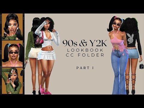 Trendiest Sims 4 Female Urban 90s & Y2K Lookbook + Alpha CC Folder & Sim DL