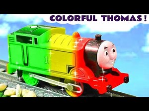 Why does Thomas keep Changing Color in this fun toy train story?