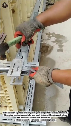 Smart Adjustable Metal Formwork Alignment System | Fast & Precise Construction Tool #Shorts