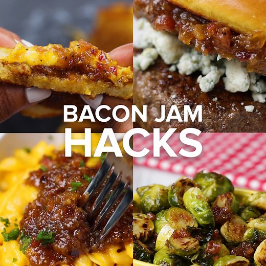 Making this smoky, sweet, and savoury spread is like keeping a secret weapon in your fridge.🥓 RECIPE: https://tasty.co/recipe/bacon-jam-hacks | Tasty UK