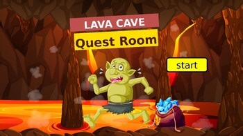 Troll Lava Cave Escape Room digital ESL activity PowerPoint Game