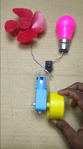 Creating Electricity Using Gear Dynamo Generator #dcmotor #tech #shorts