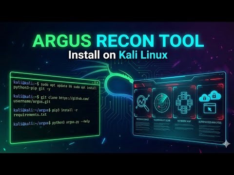 Install Argus in Kali Linux | All-in-One Recon & Information Gathering Tool