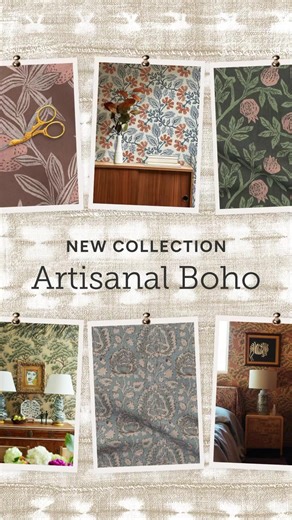 Artisanal Boho is all about layering: earthy florals, block prints, stripes, geometrics…nothing too perfect, everything intentional.