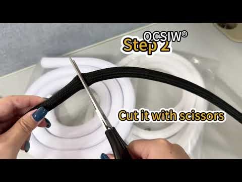 How to use the self-wrapping cable tube to tidy up your messy wires