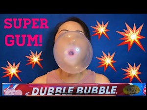 ASMR GIANT DUBBLE BUBBLE (NO TALKING) GUM CHEWING, POPPING, CRACKING, SNAPPING MASSIVE GUM SOUNDS!