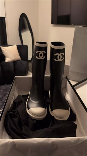 Chanel Rain Boots Style Inspiration