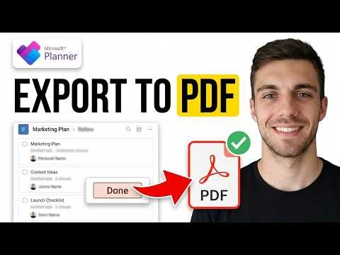 How to Export Microsoft Planner to PDF 2026 (Simple Step)