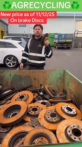 NEW PRICE ON BRAKE DISCS AS OF 11/12/25 💥💥💥💥💥 #agrecycling #no1 #kidderminster #metal #scrap #educational #fyp #reels #video #viralvideos #boom | AGRecycling
