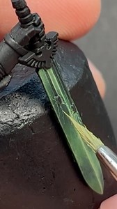 Let’s paint a Green Power Sword. This is a small clip from a video tutorial that is available on my Patreon. I hope you will enjoy! #WarammerCommunity | Mamikon Paints