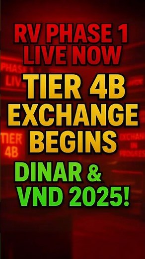 🚨 RV Phase 1 LIVE NOW Tier 4B Exchange Begins – Iraqi Dinar & VND 2025 💰 💥 Today's IQD News!