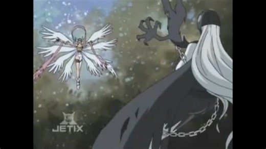 【数码宝贝大冒险01美版】女性对决，天女兽大战妖女兽Angewomon VS Ladydevimon