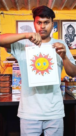 how to draw Sun drawing tutorial easy drawing for sun #ratemydrawing #sundrawing #shorts #trending