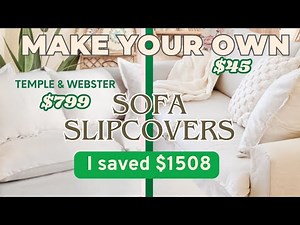 Sofa slipcovers using painters drop sheets