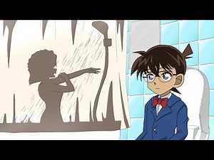 Conan somehow ends up in the toilet while Haibara is taking a shower [Detective Conan] [Conan and...
