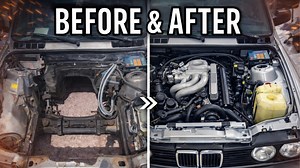 BMW E30 325i touring engine bay restoration almost finished and looking factory fresh