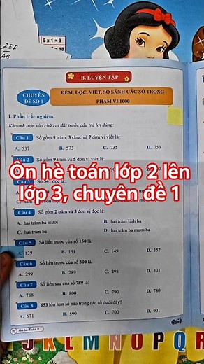 Ôn hè toán 2 lên 3, chuyên đề 1