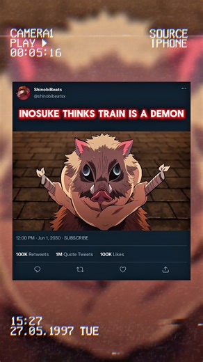 🔥 INOSUKE vs TRAIN… HE THINKS IT’S A DEMON 😂 #shorts