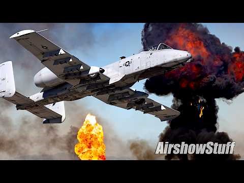 In the Pyro Field! A-10 Warthog and F-35 Lightning Close Air Support Demo - Luke AFB 2026