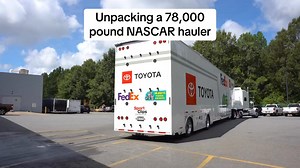 Unpacking the entire NASCAR hauler after a race in Chicago. #NASCAR #hauler | Race Car Truckers