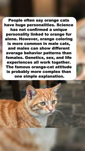 WHY Orange Cats Feel DIFFERENT (SCIENCE EXPLAINED) #petfacts #catpsychology #brainscience