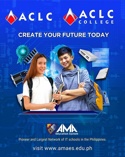 Tara na sa ACLC ! Experience IT-based education when you enroll in any of the ACLC college or technical-vocational programs! At ACLC, surefire ka dito that you will acquire in-depth knowledge and familiarization with applications & programs which you need in the actual workplace. We are now accepting new students and transferees in all levels for SY 2022-2023. Scholarships and subsidies are available. ✔Pre-register Online:👉 https://bit.ly/pregisterAMA | http://bit.ly/amaesshs (#SeniorHigh) #pag