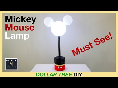 How to create a Magical Mickey Mouse Lamp | Dollar Tree DIY