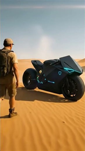 Futuristic Desert Motorcycle CGI | High-Tech Rider Cinematic Animation