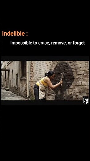 INDELIBLE meaning | A Word That Can Never Be Erased | Quick learn | #indelible