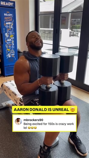 House of Highlights | AD throwing around 150LB dumbbells with ease 🤯💪 (via @aarondonald99, h/t @mbrockers90) | Instagram