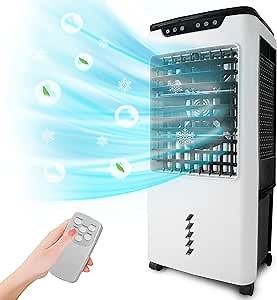 Gorilla Gadgets Powerful Swamp Cooler 5300 CFM, 7 Gallons Water Tank, Portable Indoor Evaporative Air Cooler, Remote Included, Swing Mode, Modern Design, 3 Speeds (LBW-6500RC)