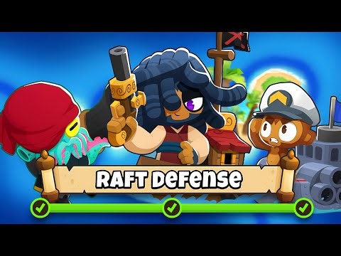 Raft Defense [Challenge] [🚫 Monkey Knowledge] Walkthrough/Guide | Bloons TD6