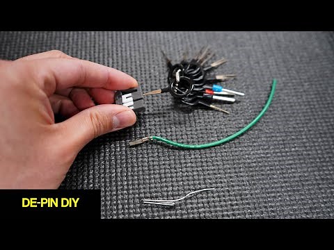 How To De-Pin AMP Multi-Lock Connectors - Toyota Connector (Using Paperclip & Proper Tool)