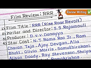 RRR Film Review Writing Class 12| RRR Film Review In English 2023|Film Review| ‎