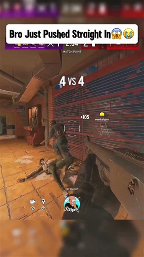Bro Pushed Right In😱😳 #rainbowsixsiege #r6community #1000iq #r6siege #r6 #r6tips #ad #nxietygames