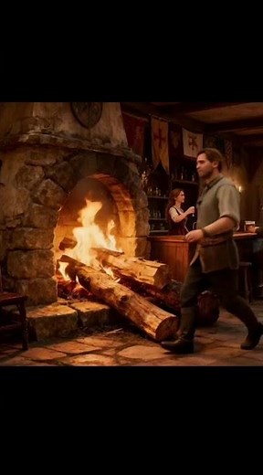 Medieval Fireplace: Yuletide Christmas Tavern 🎅🎄