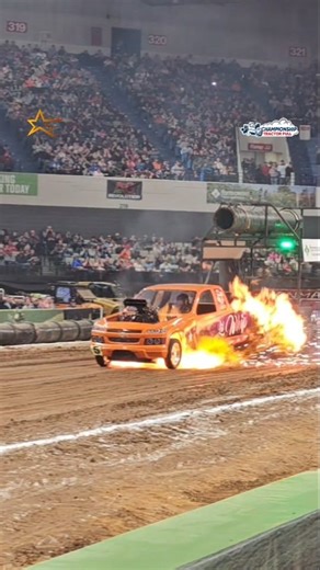 Pulling Texas LLC on Instagram: "The Lil Whip provided the fireworks during the Saturday night finals session of the 2026 @kynfms Championship Tractor Pull #tractorpulling #horsepower #nfms26 #texas #explosion"